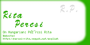 rita percsi business card